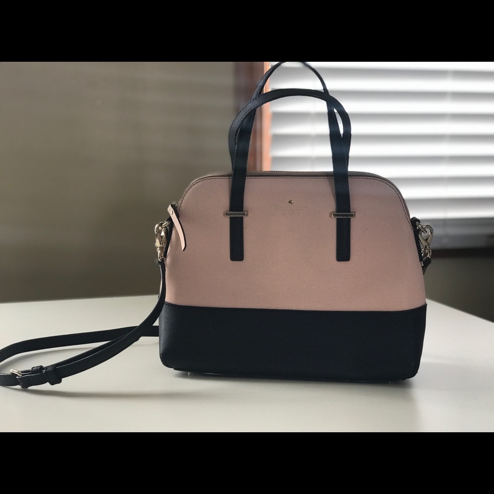 Kate spade NY baby pink & black crossbody handbag